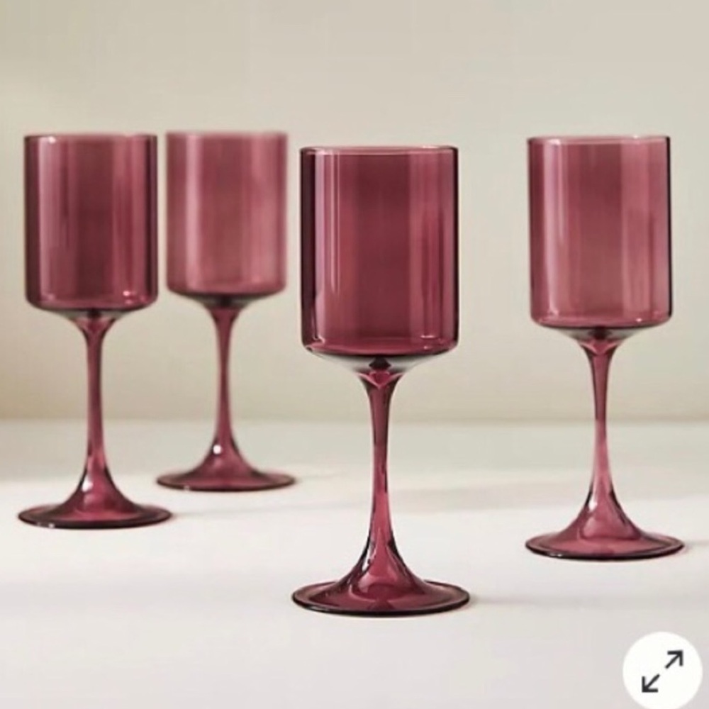 Anthropologie Wine Glasses Set of Four New In Box NWT